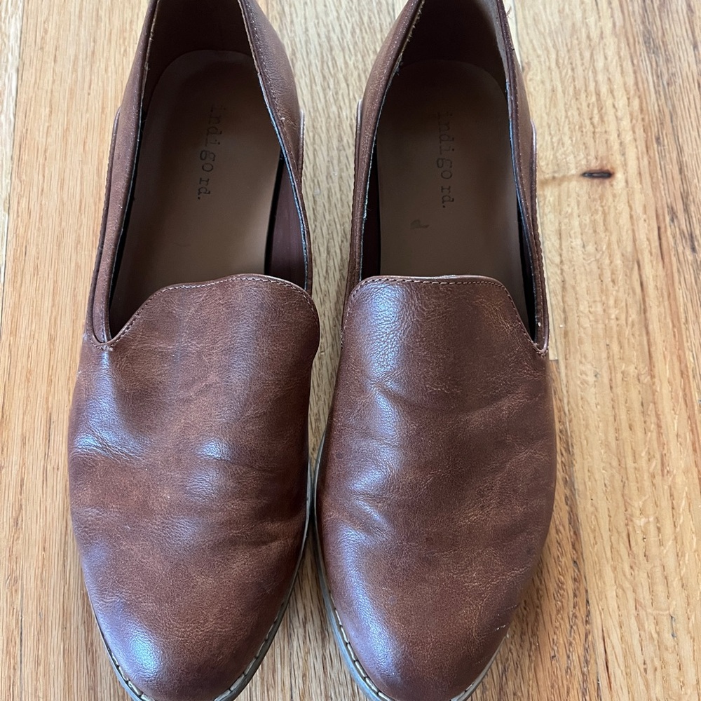 Brown Slip-On Loafers Size 8